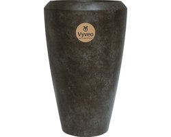 Vyveo - Vaas Nalou - 44x70 - Goud metallic - Bloempot voor binnen en buiten - Lichtgewicht - Breukbestendig - Vorstbestendig - UV-bestendig