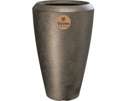 Vyveo - Vaas Nalou - 55x86 - Goud metallic - Bloempot voor binnen en buiten - Lichtgewicht - Breukbestendig - Vorstbestendig - UV-bestendig