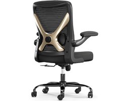 Vyxar® Ergonomische Bureaustoel - Office Gaming Chair - Game Stoel - Mesh Stoel - Zwart / Goud