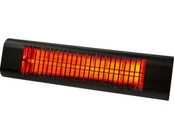 W2Go Red Line Terrasverwarmer op Stekker 2,0 kW Carbon Heater met Minimale Lichtafgifte – Compact, Elegant en Krachtig – Ideale Elektrische Heater Voor Terras, Overkapping, Horeca en Binnen/Buiten Gebruik - Zwart