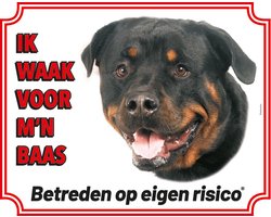 Waakbord 12 Rottweiler 20x25cm