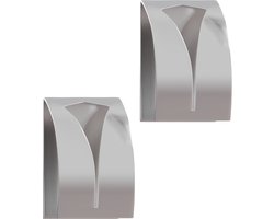 Waal© 2 Stuks RVS Handdoekhouders Zilver - Zelfklevend - Handdoek Klem - Handdoek haak