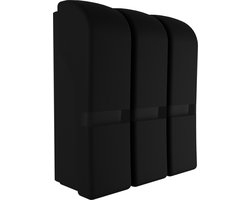 Waal® Zeepdispenser Wandmontage - Zelfklevend - Zeeppompje - Zeephouders - Zeepdispenser hangend - Badkamer & wastafel - Zwart