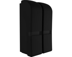 Waal® Zeepdispenser Wandmontage - Zelfklevend - Zeeppompje - Zeephouders - Zeepdispenser hangend - Badkamer & wastafel - Zwart
