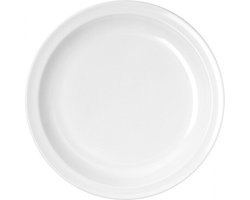 Waca Melamin bord plat, 23.5 cm versch. kleuren - Kleur wit