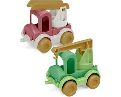 Wader RePlay Kid Cars - Brandweer & Kraanwagen set - Duurzaam Speelgoed - Peuter Speelgoed - Kinderspeelgoed 1 Jaar