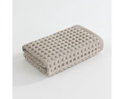 Wafelpatroon keukendoeken, 35x75 cm, set van 4, katoen, grafiet/mintgroen