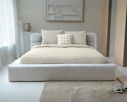 Waffle Beige 140 x 200/260 dekbedovertrek – inclusief kussensloop – Luxe Dekbedovertrek Beige – Subtiele Wafelstructuur – Hotel Chique – Tijdloos Design