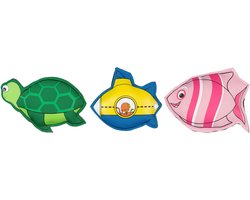 Waimea Duik Dieren - 3 Stuks - Groen/Blauw/Roze