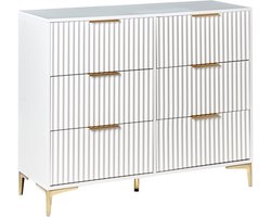 WALCOTT - Ladekast met 6 lades - Wit - MDF