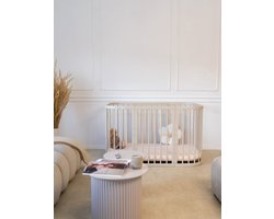 Waldin - 7-1 doorgroeiledikant cashmere - Co sleeper wieg ledikant peuterbed - inclusief matras