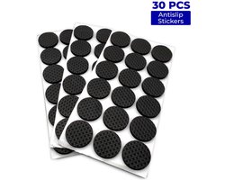 Waledano® Zelfklevende Antislip Stickers - 30 Stuks - 2.7 CM - Pad - Tafel, Stoel, & Bank - Zelfklevende Meubelonderzetters - Anti Kras Vilt - Vloer Beschermers - Rubber Stoel Beschermer - Anti-slip stoelpoot - Plakvilt - Tafel Onderzetter - Bescherm