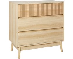 WALES - Ladekast 3 lades - Lichte houtkleur - MDF