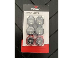 Walfrot LED Clip Lights – Set van 6 – Rood & Wit – Met Clip – 3 Lichtstanden – Inclusief Batterijen