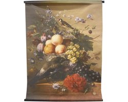 Wall art fruit met bloemen 117x147 cm | Meubelplaats