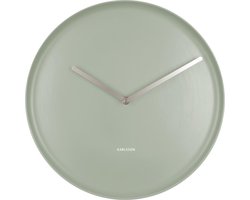 Wall clock Charm - Wandklok - Papier - Staal - Ø30cm - Groen - Goud