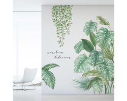 Wall Decal - Plants - Tropical Leaves - Green Plant Wall Sticker - Hanging Vine - Jungle Wall Sticker - Children's Room Decoration - Modern Kitchen Living Room Hallway Wall Deco