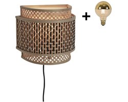 Wall Lamp - BHUTAN - Bamboo / Round