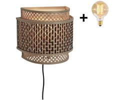 Wall Lamp - BHUTAN - Bamboo / Round