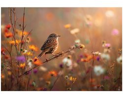WALLARENA - Behang 400x280 cm - Fotobehang - Vliesbehang - Weide motif - Voor de slaapkamer van de salon - Op Flizelinie