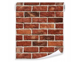 WALLARENA - Behang - Breedte 50 cm - 3D Baksteen Effect - Geschikt voor woonkamers, slaapkamers en hallen - 10m