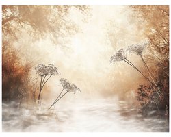 WALLARENA - Fotobehang - 200x140 cm - Boho behang met bomen en bossen voor slaapkamer en salon