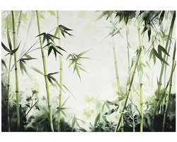 WALLARENA - Fotobehang - 250x175 cm - groene bamboe fotobehang voor slaapkamer en woonkamer, vliesbehang