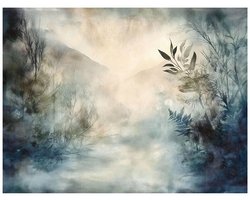 WALLARENA - Fotobehang - 350x250 cm - beton, bergen, natuur, voor slaapkamer, woonkamer
