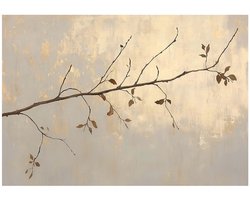 WALLARENA - Fotobehang - 400x280 cm - abstracte bladeren beton slaapkamer woonkamer vliesbehang