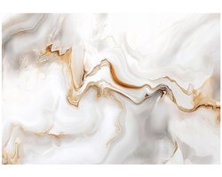 WALLARENA - Fotobehang - 400x280 cm - witte marmer abstract fototapete voor slaapkamer en salon van vliesbehang