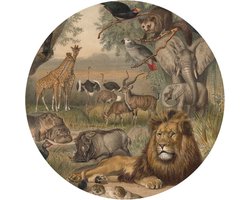 WallArt Behangcirkel Animals of Africa 142,5 cm