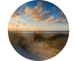 WallArt Behangcirkel - Beachlife - Ø 142,5 cm - Cirkel Behang - Rond Behang