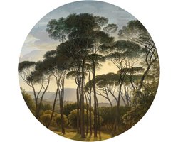 WallArt Behangcirkel Umbrella Pines in Italy 142,5 cm