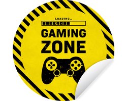 WallCircle - Muurstickers - Behangcirkel - Gaming - Quotes - Controller - Gaming zone - Game - ⌀ 30 cm - Muurcirkel - Zelfklevend - Ronde Behangsticker