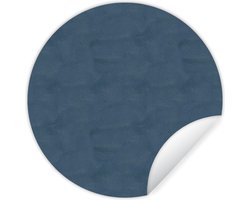 WallCircle - Muurstickers - Behangcirkel - Inductie beschermer - Leer - Blauw - Dieren - 50x50 cm - Muurcirkel - Zelfklevend - Ronde Behangsticker