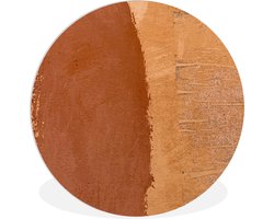 WallCircle - Wandcirkel ⌀ 120 - Close-up van terracotta uit de natuur - Ronde schilderijen woonkamer - Wandbord rond - Muurdecoratie cirkel - Kamer decoratie binnen - Wanddecoratie muurcirkel - Woonaccessoires XXL