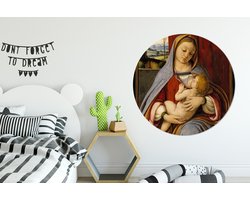 WallCircle - Wandcirkel ⌀ 120 - Madonna and child - Leonardo da Vinci - Ronde schilderijen woonkamer - Wandbord rond - Muurdecoratie cirkel - Kamer decoratie binnen - Wanddecoratie muurcirkel - Woonaccessoires XXL