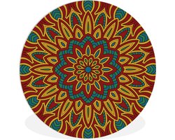 WallCircle - Wandcirkel ⌀ 120 - Mandala natuurlijke elementen - Ronde schilderijen woonkamer - Wandbord rond - Muurdecoratie cirkel - Kamer decoratie binnen - Wanddecoratie muurcirkel - Woonaccessoires XXL