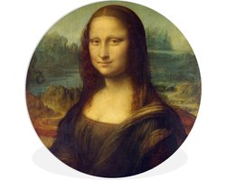 WallCircle - Wandcirkel ⌀ 120 - Mona Lisa - Leonardo da Vinci - Ronde schilderijen woonkamer - Wandbord rond - Muurdecoratie cirkel - Kamer decoratie binnen - Wanddecoratie muurcirkel - Woonaccessoires XXL