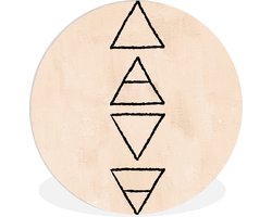 WallCircle - Wandcirkel ⌀ 150 - Element - Bohemian - Spiritualiteit - Pastel - Symbool - Ronde schilderijen woonkamer - Wandbord rond - Muurdecoratie cirkel - Kamer decoratie binnen - Wanddecoratie muurcirkel - Woonaccessoires