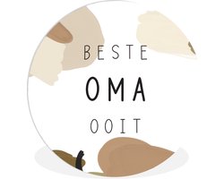 WallCircle - Wandcirkel ⌀ 150 - Spreuken - Beste oma ooit - Quotes - Oma - Ronde schilderijen woonkamer - Wandbord rond - Muurdecoratie cirkel - Kamer decoratie binnen - Wanddecoratie muurcirkel - Woonaccessoires
