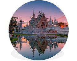 WallCircle - Wandcirkel ⌀ 150 - Thaise tempel - Ronde schilderijen woonkamer - Wandbord rond - Muurdecoratie cirkel - Kamer decoratie binnen - Wanddecoratie muurcirkel - Woonaccessoires
