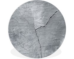 WallCircle - Wandcirkel ⌀ 30 - Beton - Grijs - Scheur - Ronde schilderijen woonkamer - Wandbord rond - Muurdecoratie cirkel - Kamer decoratie binnen - Wanddecoratie muurcirkel - Woonaccessoires