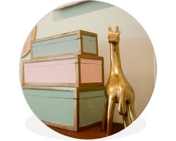 WallCircle - Wandcirkel ⌀ 30 - Kinderkamer - Speelgoed - Kist - Ronde schilderijen woonkamer - Wandbord rond - Muurdecoratie cirkel - Kamer decoratie binnen - Wanddecoratie muurcirkel - Woonaccessoires