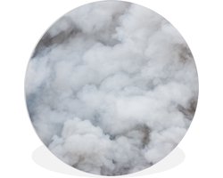 WallCircle - Wandcirkel ⌀ 30 - Kleine wolkjes mist - Ronde schilderijen woonkamer - Wandbord rond - Muurdecoratie cirkel - Kamer decoratie binnen - Wanddecoratie muurcirkel - Woonaccessoires
