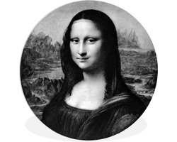 WallCircle - Wandcirkel ⌀ 30 - Mona Lisa - Leonardo da Vinci - Ronde schilderijen woonkamer - Wandbord rond - Muurdecoratie cirkel - Kamer decoratie binnen - Wanddecoratie muurcirkel - Woonaccessoires