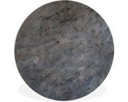WallCircle® Wandcirkel 30x30 cm - Muurcirkel Leisteen - Verweerd - Industrieel - Grijs - Muurdecoratie woonkamer - Wanddecoratie slaapkamer - Kamer decoratie accessoires - Ronde schilderijen