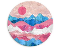 WallCircle® Wandcirkel 30x30 cm - Muurcirkel Transgender - Marmer - Pride - Muurdecoratie woonkamer - Wanddecoratie slaapkamer - Kamer decoratie accessoires - Ronde schilderijen