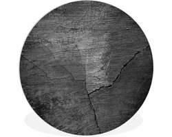 WallCircle - Wandcirkel ⌀ 60 - Beton - Retro - Zwart - Verweerd - Industrieel - Ronde schilderijen woonkamer - Wandbord rond - Muurdecoratie cirkel - Kamer decoratie binnen - Wanddecoratie muurcirkel - Woonaccessoires