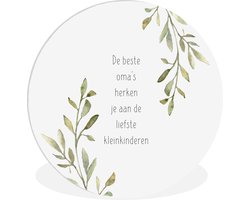 WallCircle - Wandcirkel ⌀ 60 - De beste oma's - Quotes - Spreuken - Oma - Ronde schilderijen woonkamer - Wandbord rond - Muurdecoratie cirkel - Kamer decoratie binnen - Wanddecoratie muurcirkel - Woonaccessoires